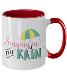 Singing In The Rain - 2-Toned Ceramic Novelty Spring Time Mug Gift