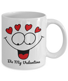 Be My Valentine - Novelty Happy Face Mug