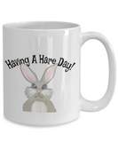 Having A Hair Day! | 11/15 oz White Ceramic Novelty Mug Gift