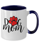 Dog Mom - 2 Toned 11 oz BFF Rescue Dog Novelty Ceramic Mug Gift