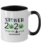 Stoner 2020... The year when poo got real! - Funny Novelty Marijuana - Cannabis Gift Mug