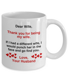 Dear Wife, Thank You For Being My Wife...