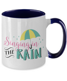 Singing In The Rain - 2-Toned Ceramic Novelty Spring Time Mug Gift