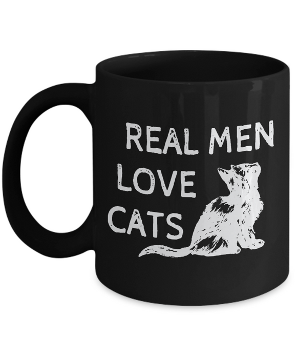 Real Men Love Cats - Novelty Gift Mug