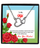 To My Wife - Valentines Day Gift, Wedding Gift, Wife Necklace Message Card, Anniversary Gift, Birthday Gifts For Wife
