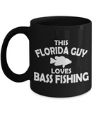 This Florida Guy Loves Bass Fishing Coffee Mug | Funny Fishing Coffee Cup | Funny Fishing Quote Mug | Going Bass Fishing Mug