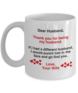 Dear Husband, Thank You For Being My Husband...