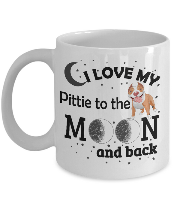 I Love My Pittie To The Moon And Back - Mug