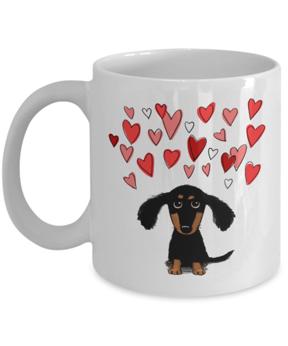 Doxie Love Hearts Mug