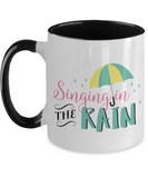 Singing In The Rain - 2-Toned Ceramic Novelty Spring Time Mug Gift