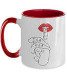 Shuh Duh Fuh Cup - Funny Cussing Mugs For Women, Men - STFU Coffee Mug - Sarcastic Humor Sassy 11oz 2-Toned Novelty Tea Cup Gift For Best Friends, Sister, Brother, Boyfriend, Girlfriend, Husband, Wife