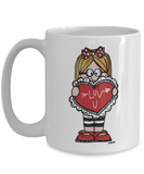 Luv U - Valentines Day, Boyfriend Gift, I Love You - Ceramic Novelty Mug