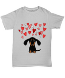 Doxie Love Hearts Unisex T-shirt