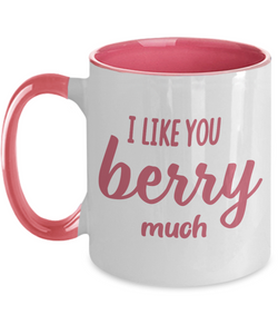 I Like You Berry Much - 2-Toned 11 oz Ceramic Novelty BFF Gift Mug