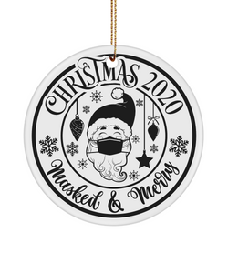 Christmas 2020 Masked and Merry - Ornament