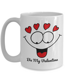 Be My Valentine - Novelty Happy Face Mug