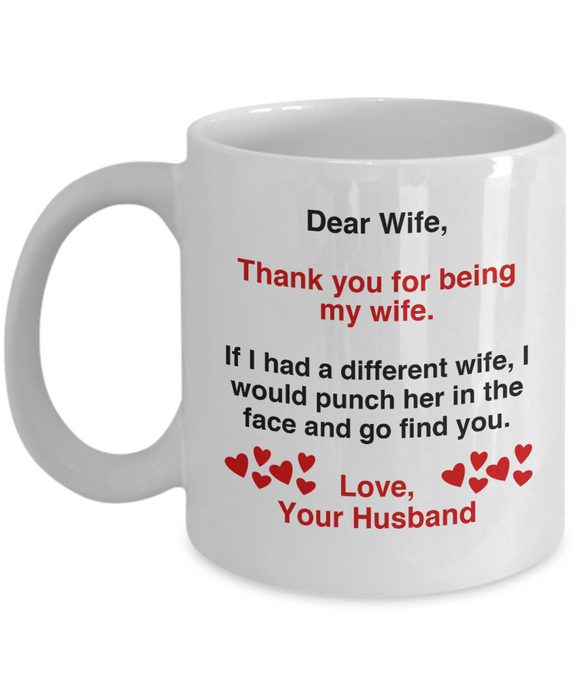 Dear Wife, Thank You For Being My Wife...