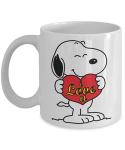 Snoopy I Love You Ceramic Mug