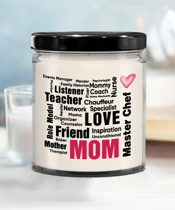 Mom - Happy Mother's Day | 9oz Vanilla Scented Soy Candle