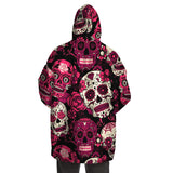 Sugar Skull Pink Snug Hoodie - Wearable Blanket
