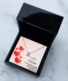Mom, You've Loved Me Since I Was Born... I've Loved You My Whole Life | Wishbone Dancing Necklace Gift