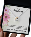 To My Soulmate... Love You Always | Birthday, Anniversary, Wedding, BFF, Wife Message Gift Necklace