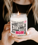 Mom - Happy Mother's Day | 9oz Vanilla Scented Soy Candle