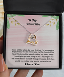 To My Future Wife... I Love You | Fiancee, Wedding Message Card Love Necklace Gift