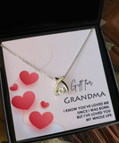 Grandma, You've Loved Me Since I Was Born... I've Loved You My Whole Life | Wishbone Dancing Necklace Gift
