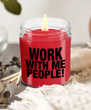 Work With Me People! | Funny Gift From Employee To Boss | Funny Coworker Scented Soy Candle