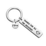 Thanks For All The Orgasms -  I Love You Keychain - Funny Valentine’s Day Gift, Gift For Boyfriend, Gift For Husband, Jewelry Keychain