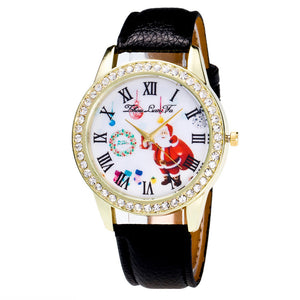 Christmas Candy Color Male And Female Strap Wrist Watch