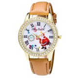 Christmas Candy Color Male And Female Strap Wrist Watch